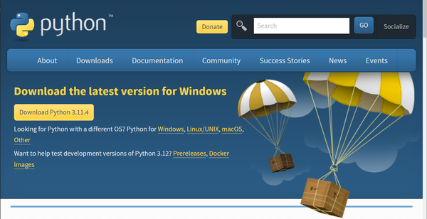 download and install latest version of python to run gpt engineer from cmd on windows