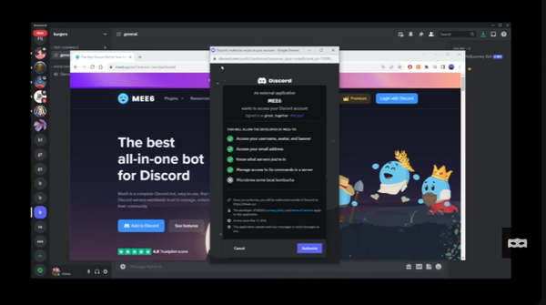 Log in with Discord