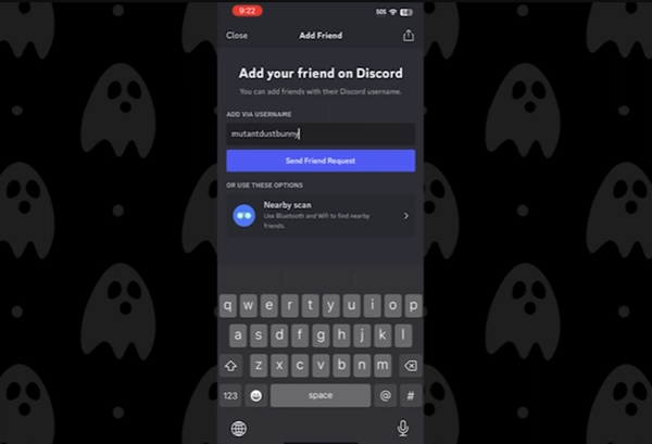 Adding friends on Discord mobile app