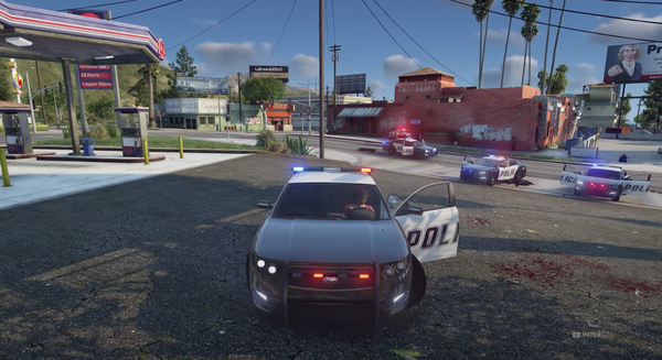 gta6 leaked screenshot of a cop car