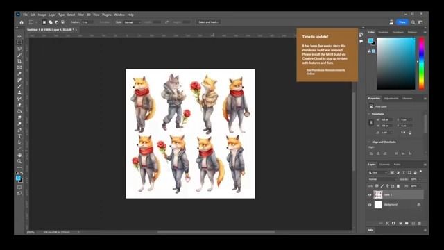 Transferring characters to Photoshop