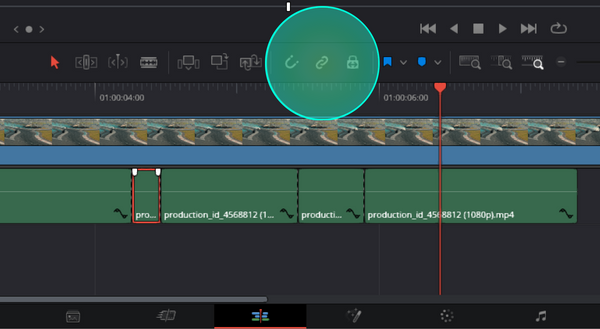 Unlinking video and audio tracks in DaVinci Resolve 18