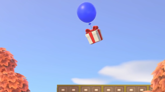 Blue balloon in Animal Crossing