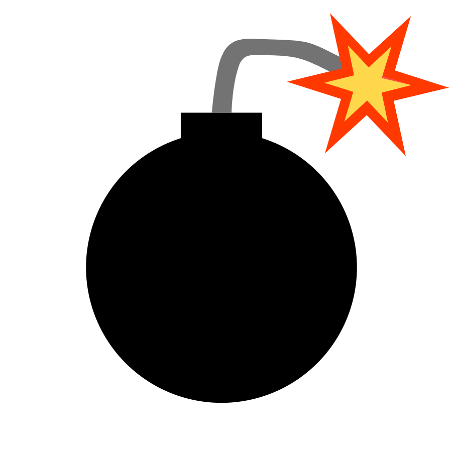 SVG Bomb Image Silhouette Cut File (Free Download)