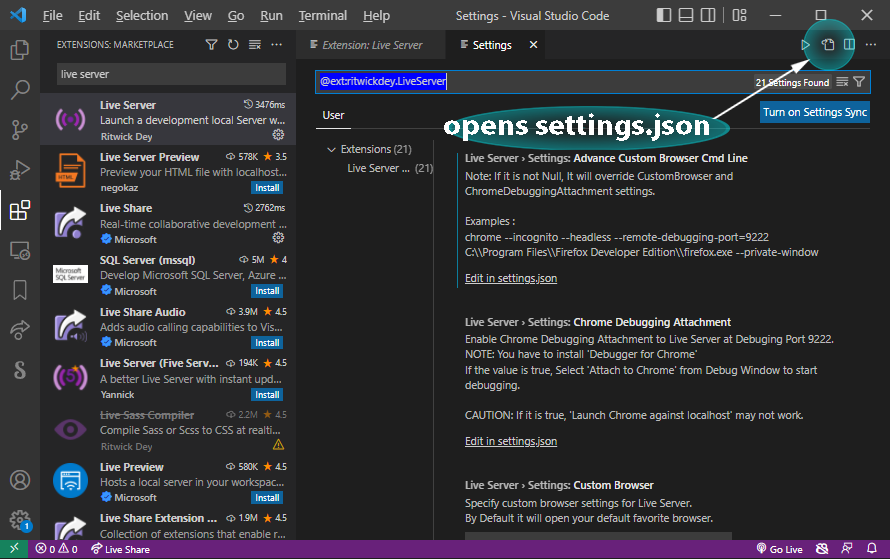 How to open settings.json file in VS Code (VSCode) Visual Studio Code