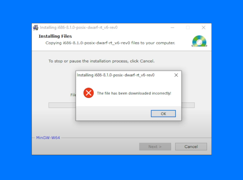 How To Fix MinGW File Has Been Downloaded Incorrectly (Installation Error) / mingw, error, install, windows 10, w64, c, c++, cpp, gcc compiler