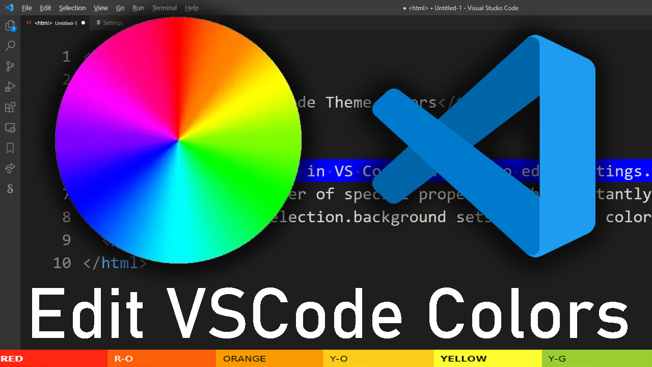How to change default theme colors in Visual Studio Code (VSCode) / change, vscode, colors, background,